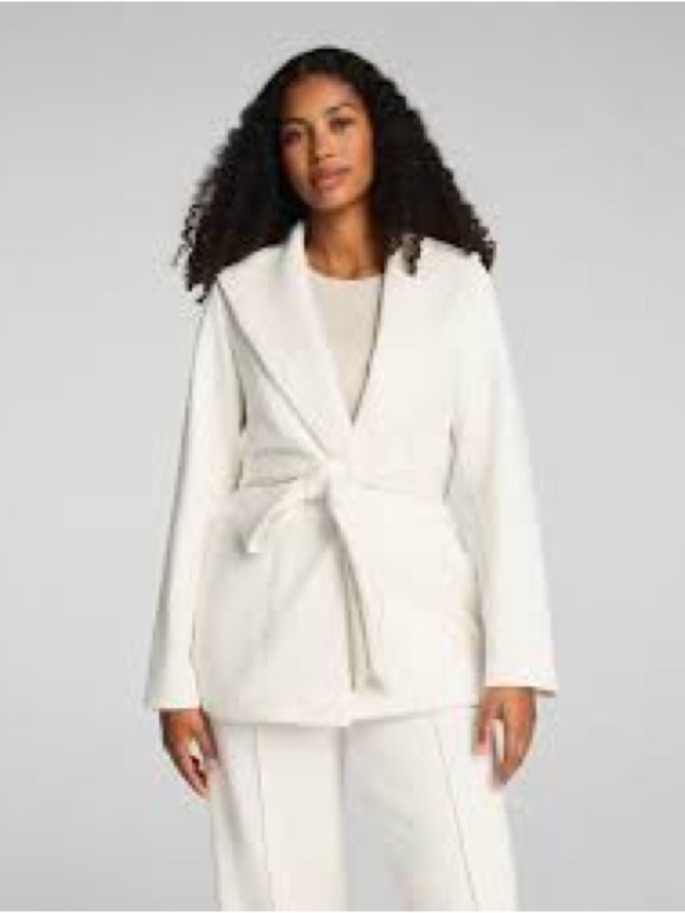 SPANX ivory Belted Wrap Blazer 1117 - Picture 1 of 6